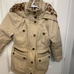 Khaki toddler girls coat.